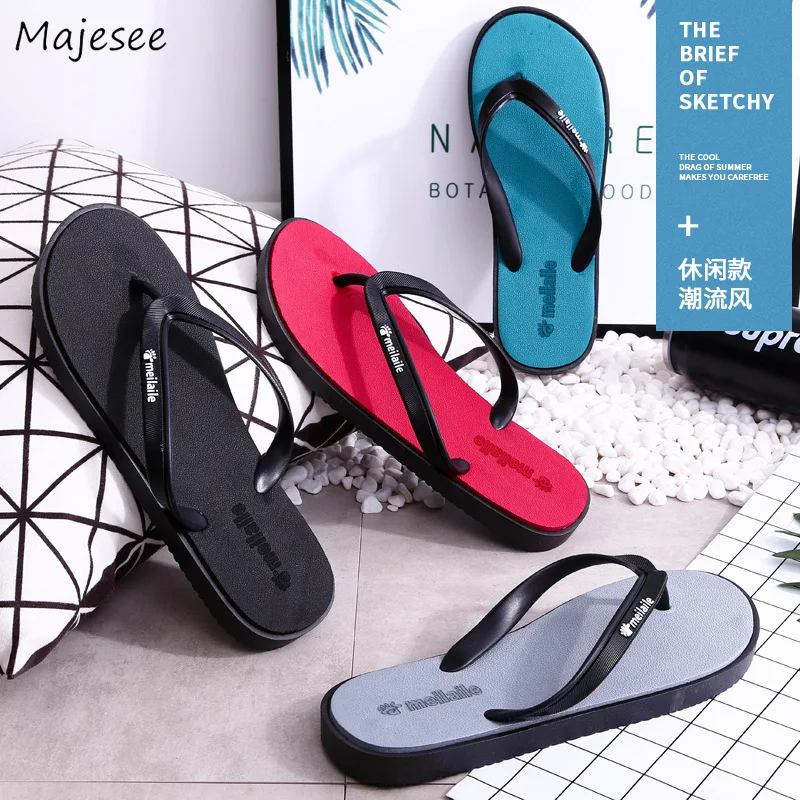 

Men's Slippers Beach Outdoor Leisure Classic Flat with Shoes Men Non-slip Soft Bottom Breathable High Quality Flip Flops 2019