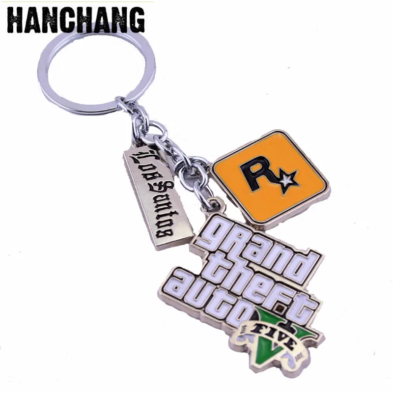 Игровой брелок для PS4 GTA 5 Grand Theft Auto ключей мужчин фанаты надпись Autob Rock Звездный