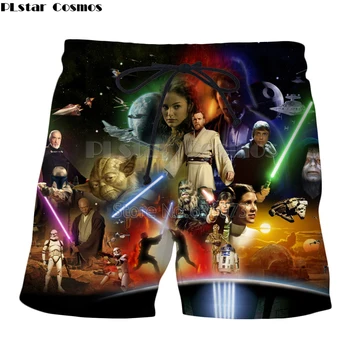 

PLstar Cosmos Drop shipping 2018 summer New Fashion 3d Shorts classic movie Star Wars Print 3d Men Women Casual Cool shorts