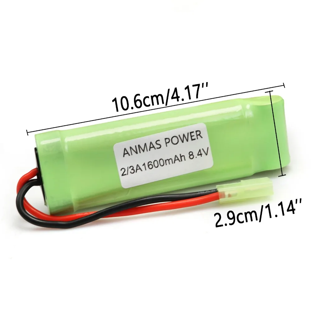8,4 в 1600 мАч Ni MH NiMH 2/3A мини плоский пакет страйкбола аккумуляторная батарея мини разъем Tamiya