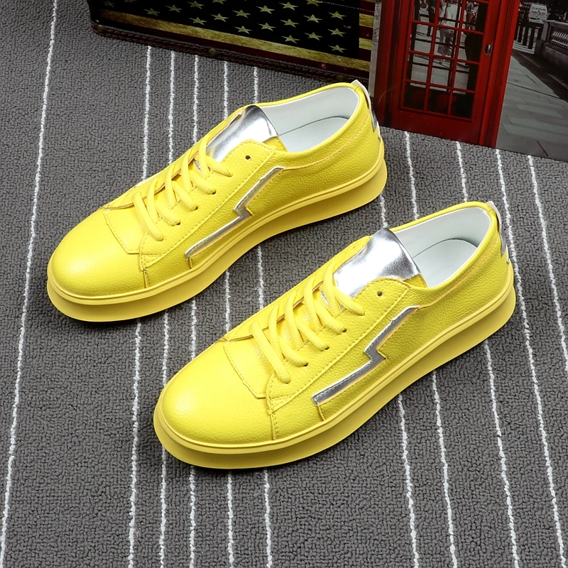 CuddlyIIPanda Brand New Arrival Yellow Fashion Casual Students Board Shoes Men Trend of