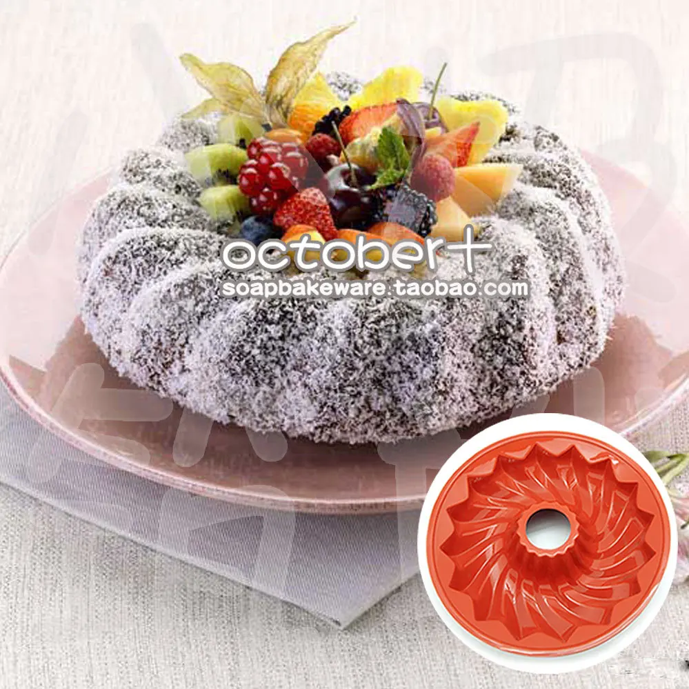 TO LOVE Ring Fluted Bundt Cake Silicone Swirl Cake Mold and bakeware
