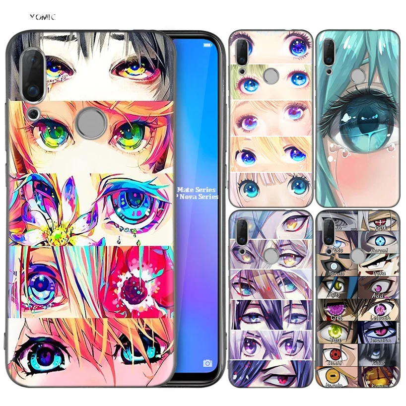 

Silicone Coque Case for Huawei P30 P20 P10 P9 Mate 20 10 Lite Pro Nova 3i 4e 3E P Smart 2019 2018 Plus Awesome anime eyes Naruto