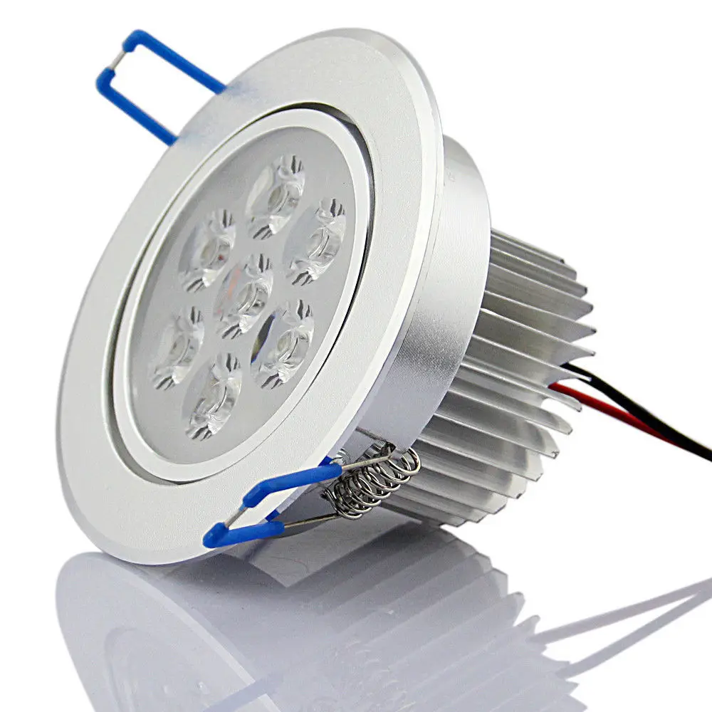

1PC New Pure/Warm White 7W LED Adjustable Ceiling Down Light Fixture Recessed Lamp Spotlight White 110-220V Home