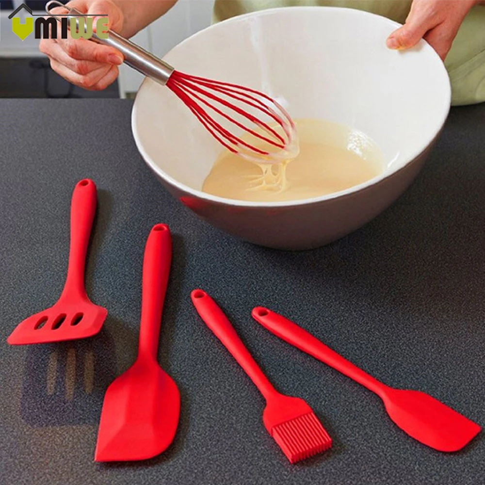 5pc/set Kitchen Silicone Spatula Kitchen Tools Cooking Tools Sets Kit