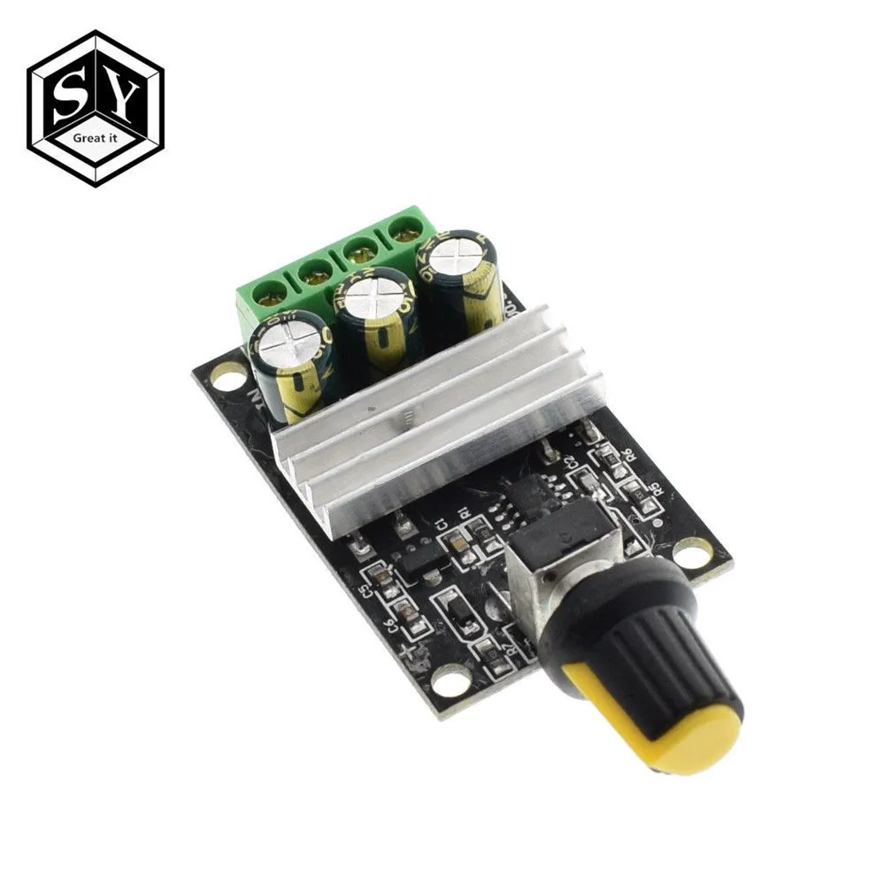 

1PCS Great IT DC 6V 12V 24V 28VDC 3A 80W PWM Motor Speed Controller Regulator Adjustable 3A Motor Speed Controller Regulator