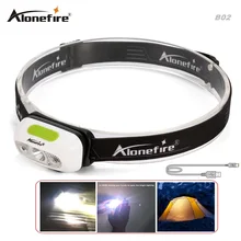 AloneFire MT-B02 Индукционная USB мощная светодиодная фара CREE XPE Головной фонарь фонарик Встроенный литиевый аккумулятор AloneFire MT-B02 Индукционная USB мощная светодиодная фара CREE XPE Головной фонарь фонарик Встроенный литиевый аккумулятор