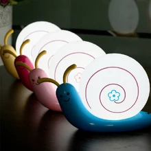 Universal LED Night Light Cute Snail 4 Colours Night Light Lamp Party Christmas Decoration Colorful Night Lights Led Lamp