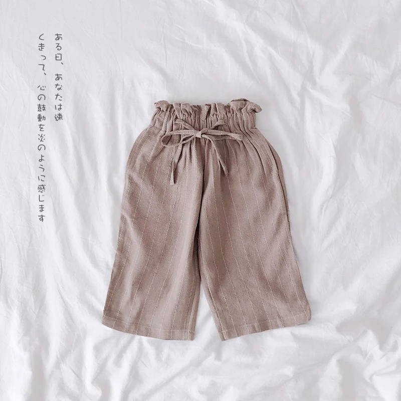 

Autumn children's tethered wide-leg pants boys and girls casual pants