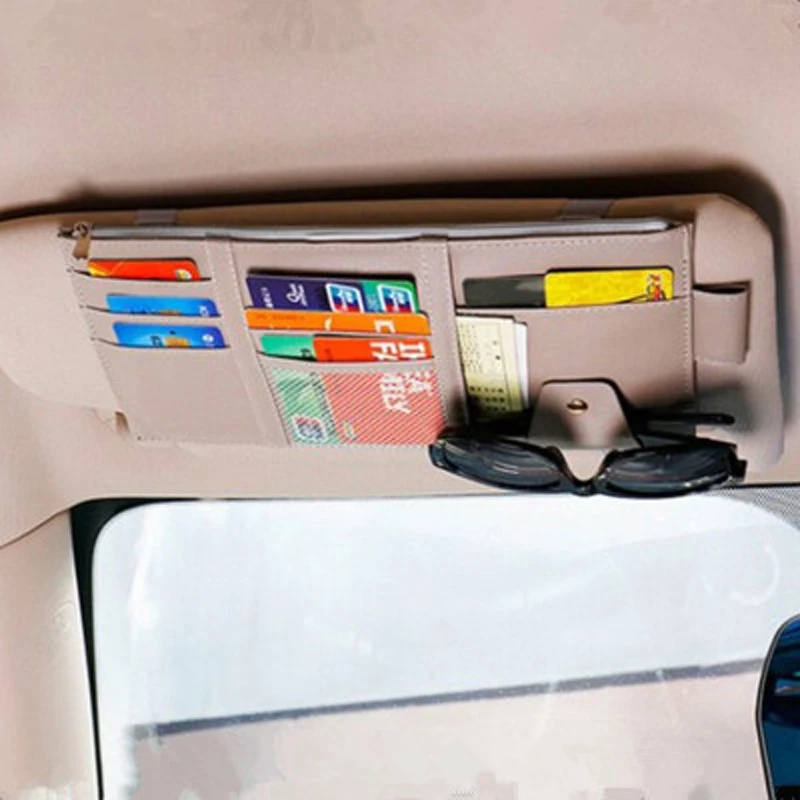 MOQIU авто солнцезащитный козырек, органайзер, хранилище, сумочка, сумка для держатель для карт многофункциональная ручка Солнцезащитные очки Зонт АВ