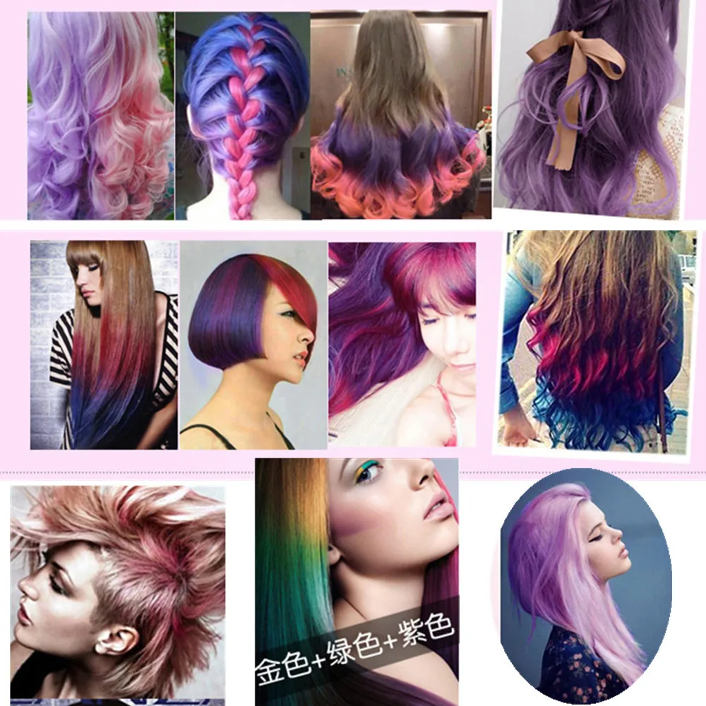 

13 Colors One-time Hair Color Hair Dye Temporary Non-toxic DIY Hair Color Mascara Dye Cream For Girl Women