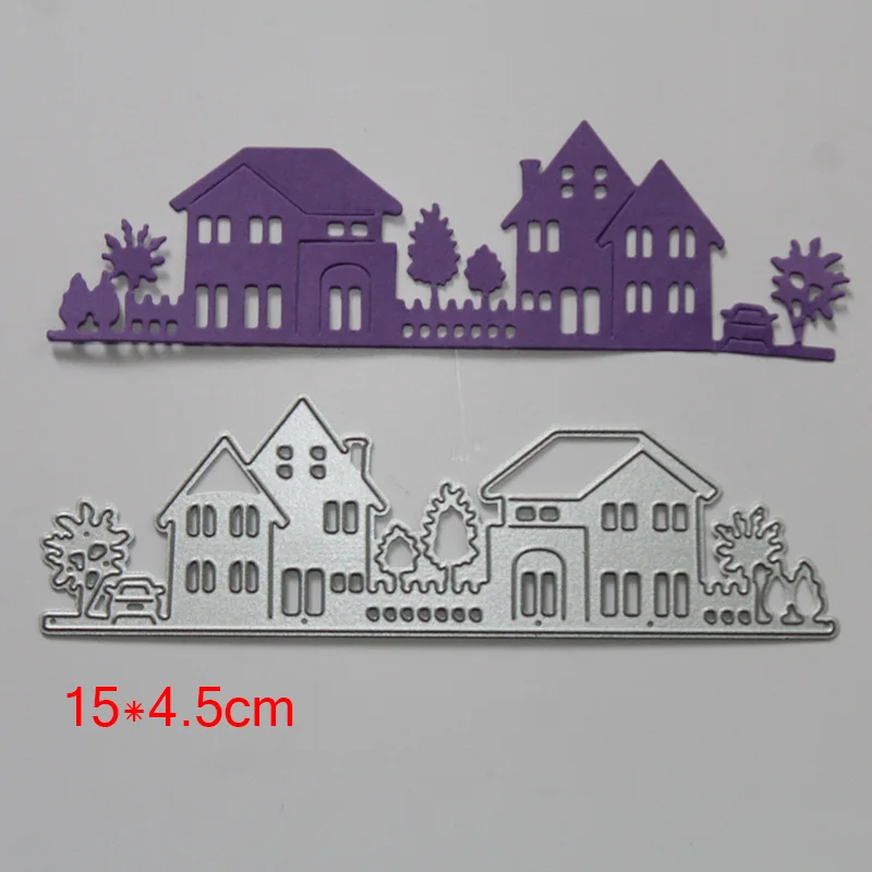 

House Metal Cutting Dies Village Scrapbooking Dies Craft Dies Cut Stamps Embossing New 2019 Card Making Decor mallen en stansen