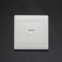 86x86 мм Белый Shell 2 Пальцы 4P4C RJ11 розетка Телефонная настенная тарелка с модулем