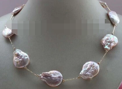 

xiuli 003144 Natural Purple Baroque Reborn keshi Pearl Necklace Chain