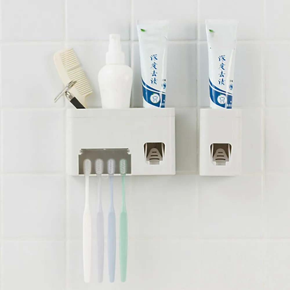 

bathroom accessories bath Automatic Squeezer Toothpaste Dispenser toothbrush holder case for toothbrushes