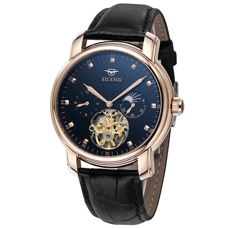 

AILANG 6822 Switzerland watches men luxury brand Skeleton Tourbillon Automatic Mechanical Business Wrist Watch Relogio Masculino