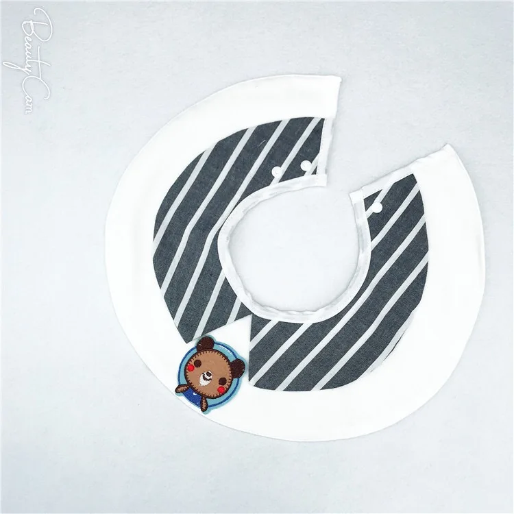 Хлопок 360 градусов японский круглый вращающийся детский нагрудник детский слюнявчик полотенце трехмерное поддельное ожерелье-воротник
