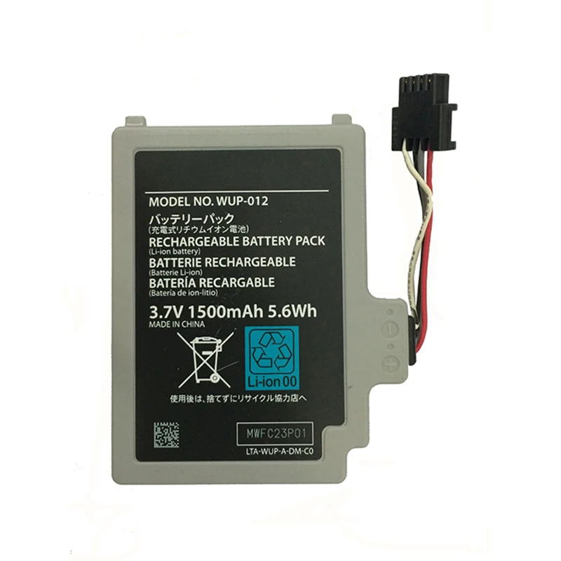 GTF 3.7V1500mAh Перезаряжаемые Li Ion Батарея замена батарей для Nintendo Wii U контроллер WUP 012