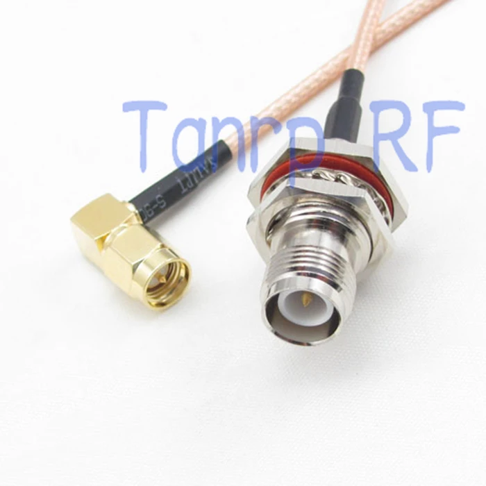 

15CM Pigtail coaxial jumper cable RG316 6inch RP TNC female jack waterproof to SMA male right angle RF adapter connector