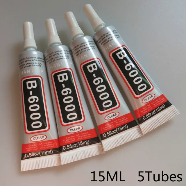 5 pcs new b6000 glue 15 ml b 6000 multi purpose adhesive acrylic