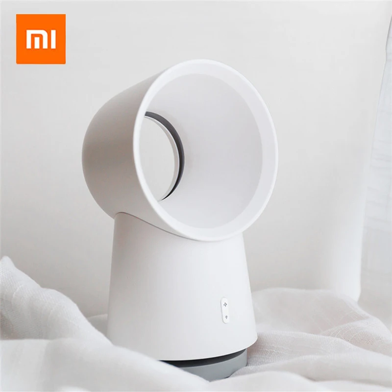 

Xiaomi Wireless 3000mAh 2 In 1 Mini Cooling Fan Bladeless Desktop Portable Fan With LED Light 3 Speed Adjustable