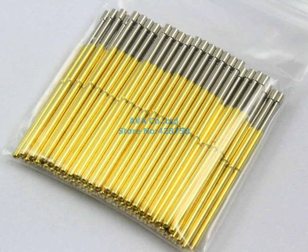 

100 Pieces P100-G2 Dia 1.36mm Length 33.35mm 180g Spring Test Probe Pogo Pin