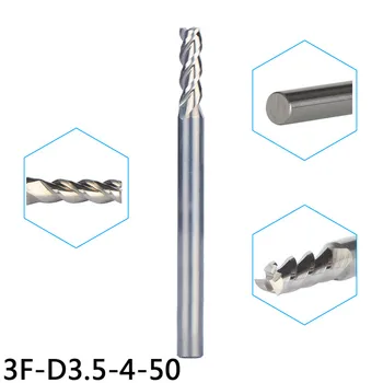 

5pcs/D3.5-4-50 Milling cutters for Aluminum CNC Tools Solid Carbide CNC 3-Flute End mills Router bits,aluminum composite panels