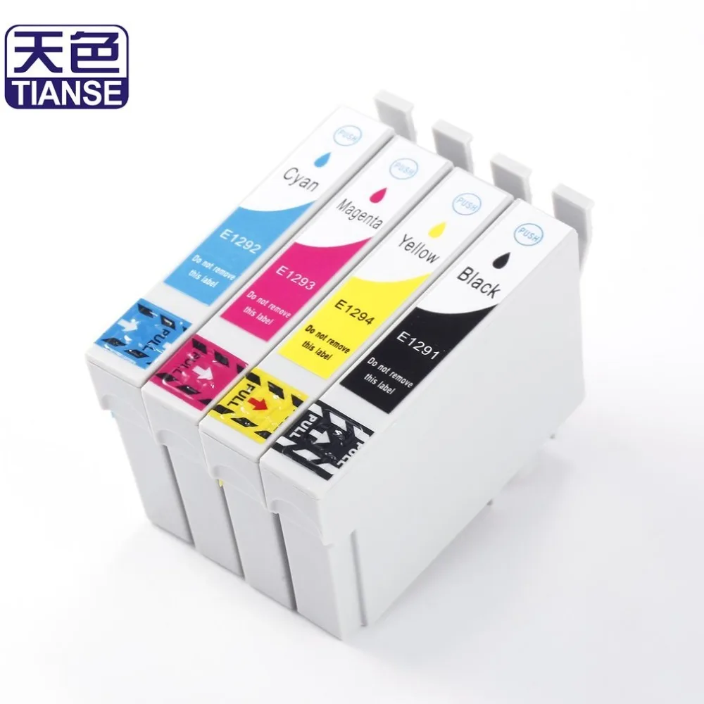 

TIANSE T1291 T1292 T1293 T1294 Ink Cartridge For Epson Stylus SX230 SX235W SX420W SX425W SX430W SX435W SX438W SX440W Printer
