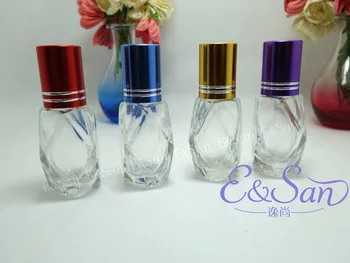 

FZL619-8ML Long Diamond Transparent Beads PerfumeRoll On Glass Bottle 100PCS/LOT