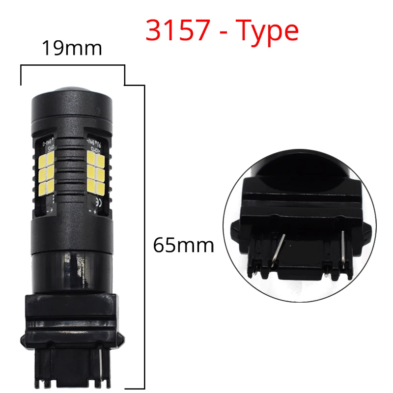 2X P21W светодиодный PY21W 1156 BA15S светодиодный лампы автомобиля светильник s 1200Lm сигнал поворота Стоп-сигнал светильник R5W 3030 светодиодный s 12V 24V автомобилей лампы - Испускаемый цвет: 3157