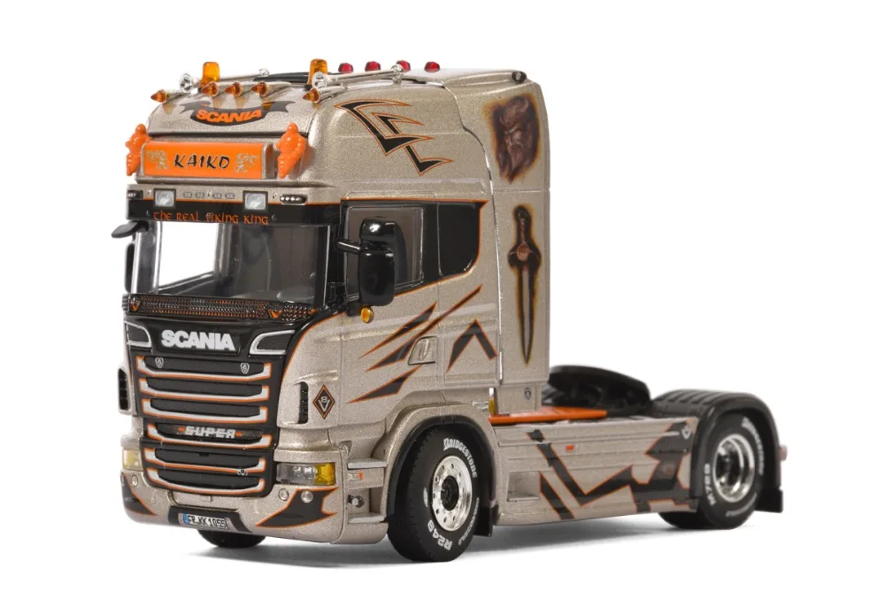 Изысканный сплав модель WSI 1:50 SCANIA R6 TOPLINE 4X2 транспорт Грузовик Тягач литья под давлением игрушка подарок, коллекция, украшения