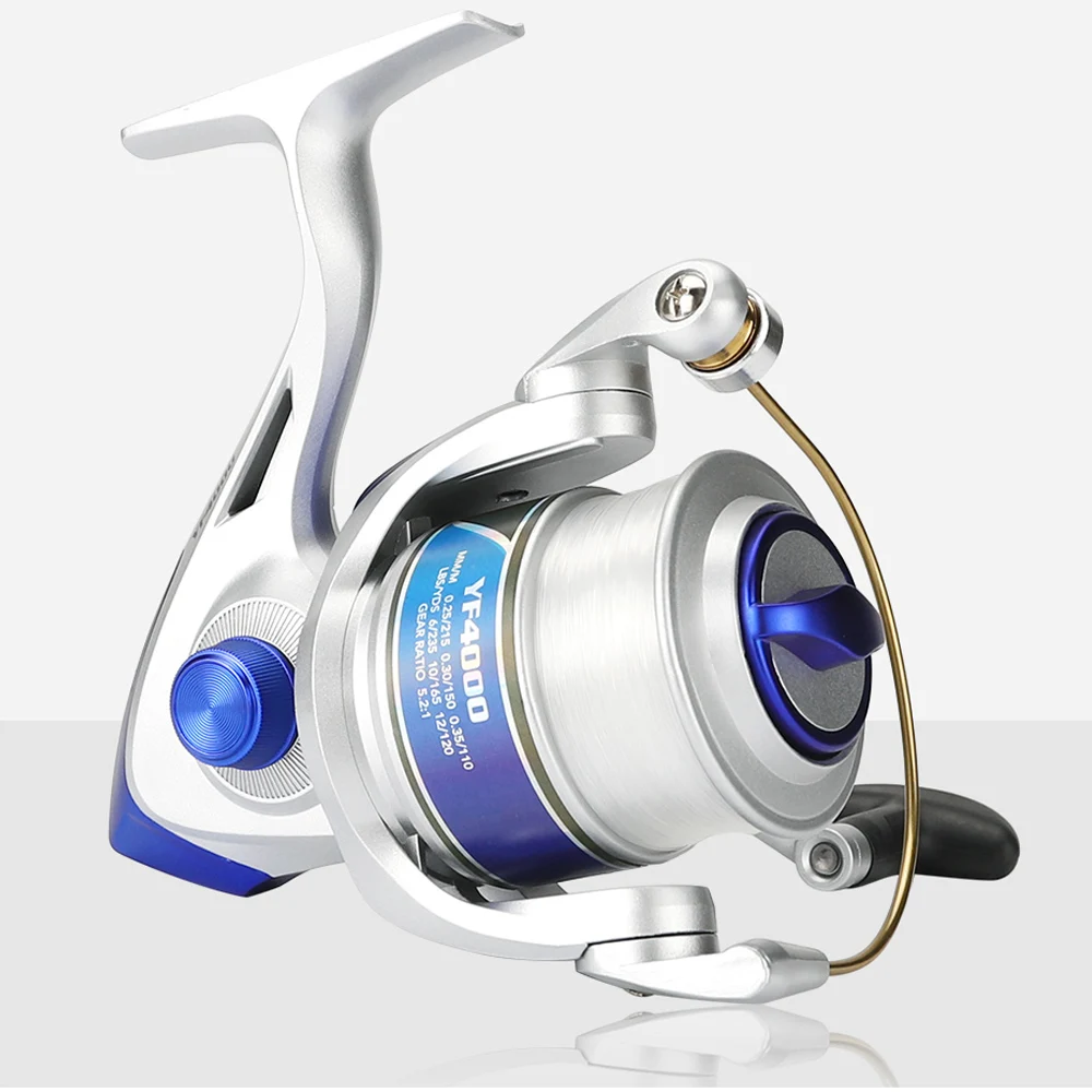Spinning Reel Fishing With Fishing Line 12BB Fly Wheel For Fresh/Salt Water Spinning Sea Fishing Reel Carp Fishing