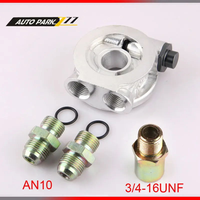 AN10 Oil Cooler Thermostat oil sandwich plate,3/4-16unf oil filter adapter,oil filter plate