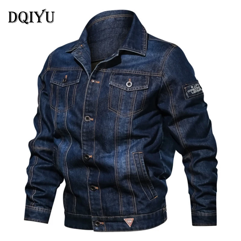 

Besting Sale Denim Jacket Men Embroidery Casual Mens Jeans Jackets Multi-pocket Male Cowboy Coats Bigig Size 6XL