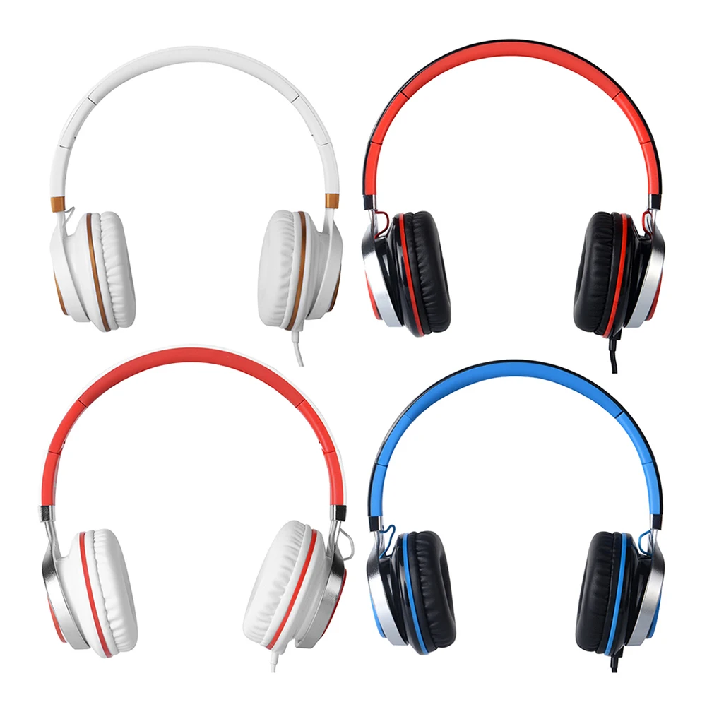 

Wired IP-2050 Foldable 3.5mm Stereo Over Head Headphone Earphone Headset For iPhone Windows Phone iOS ANDROID