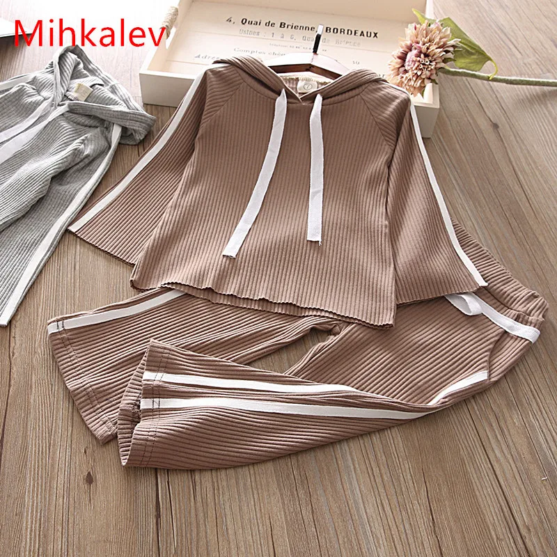 

Fashion kids sport suit for children spring autumn clothing set hooded tops and pants girls 2pcs tracksuit for girl clothes set