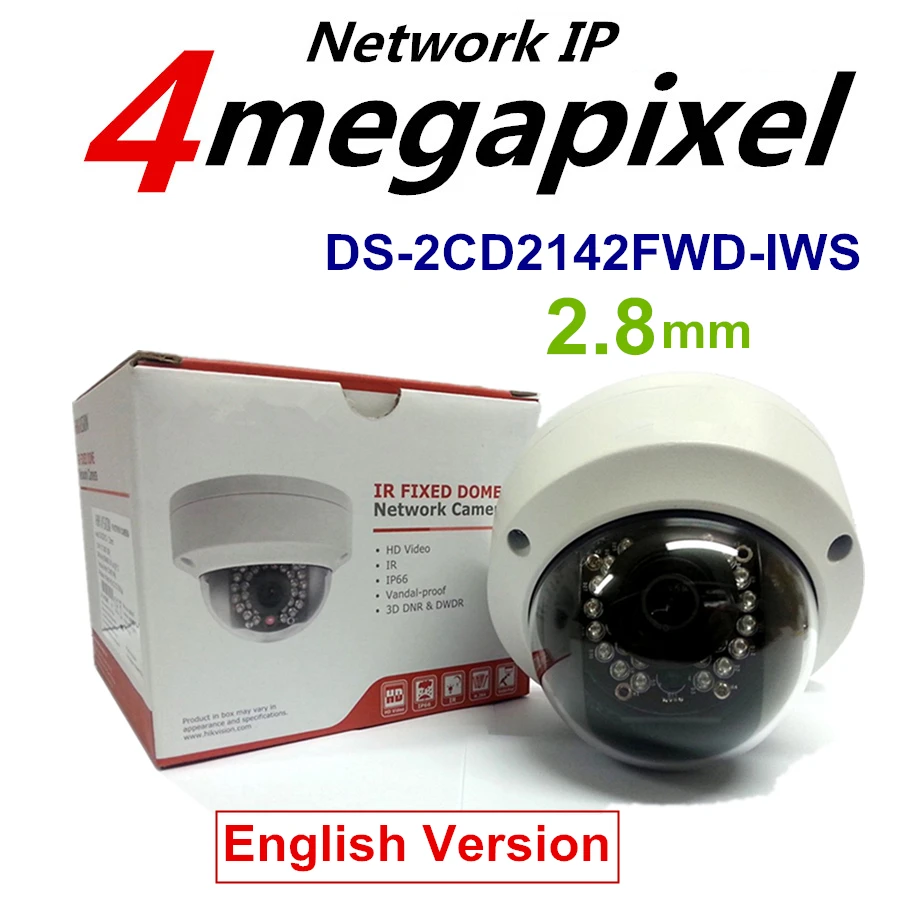 HiK Upgradable CCTV Camera DS 2CD2142FWD IWS Lens 2 8mm 4MP WDR PoE IR IP Dome