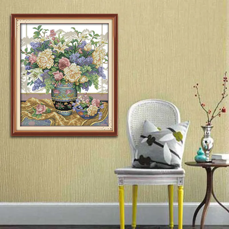 Вышивка крестом Joy Sunday East вазы 11CT 14CT для рукоделия|cross stitch|joy sundayembroidery cross stitch |