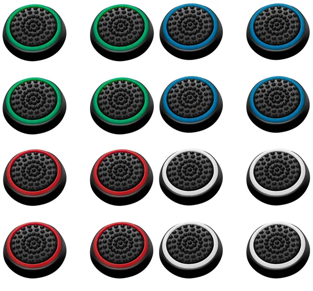 Cheap 4 pcs Silicone Analog Thumb Stick Grips Cover for Playstation 4 PS4 Pro Slim for PS3 Controller Thumbstick Caps for Xbox 360 One