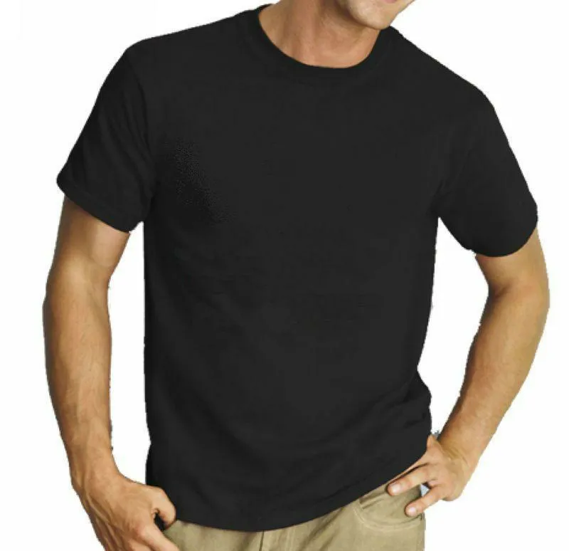 blank-cotton-t-shirt-promotion-t-shirt-plain-black-cotton-tee-190gsm-unisex-tshirt-printing-logo