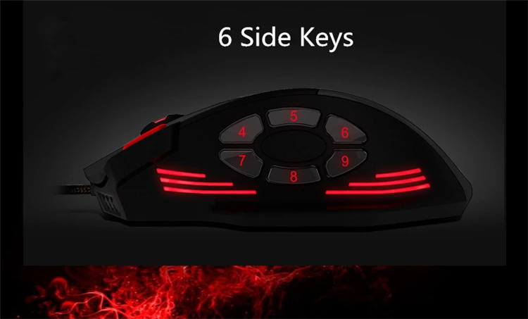 Gaming Mouse Ajustable 4000DPI 12 Buttons Optical Macro Programming USB Game Mouse Gamer Breathing Lights (4)
