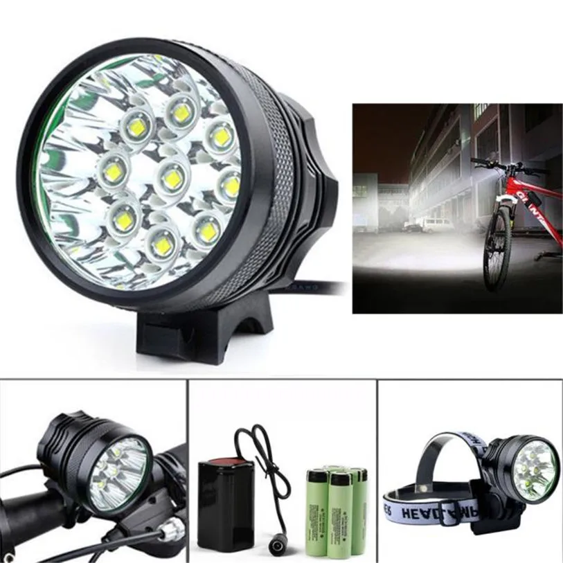 

New 15000LM 7 x CREE XM-L T6 LED 6 x 18650 Bicycle Cycling Light Waterproof Lamp Cycling Bicycle Accessories Top Quality Mar 13