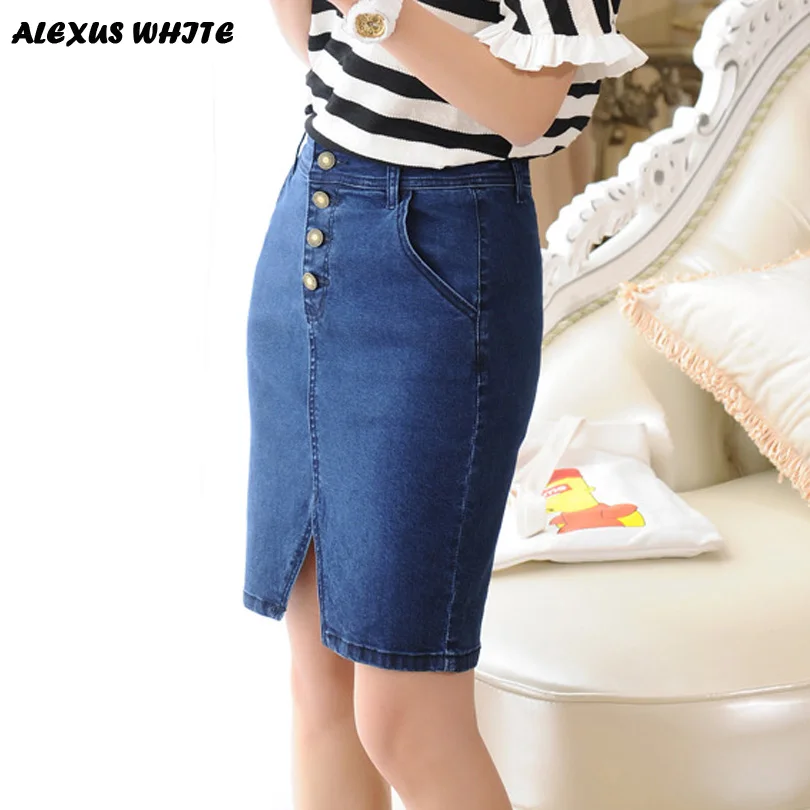 Popular Wear Denim Pencil Skirt-Buy Cheap Wear Denim