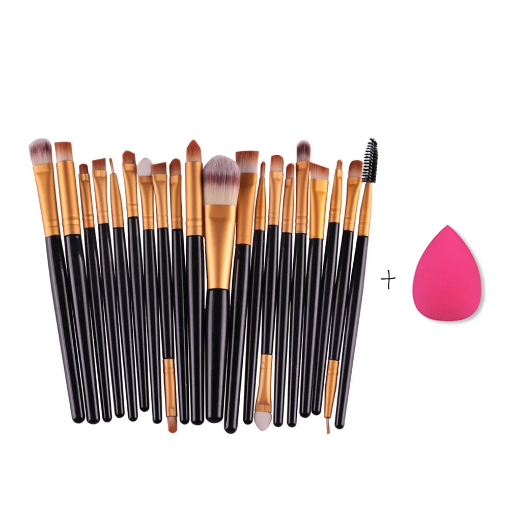 20pcs Eye Makeup Brushes Set Eyeshadow Blending Brush Powder Foundation