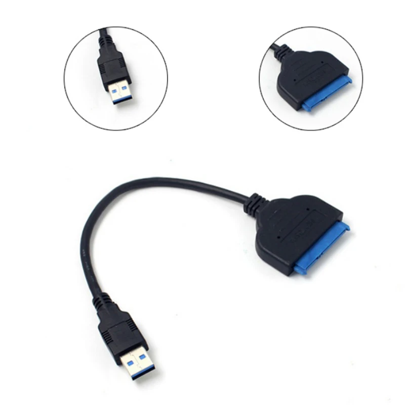 USB 3,0 SATA 3 кабель Sata для USB 3,0 адаптер до 6 Гбит/с Поддержка 2,5 дюймов внешний HDD SSD жесткий диск 22 Pin Sata III кабель