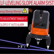 5 линий 6 точек лазерный уровень 360 градусов по вертикали горизонтальной само-Балансирующий перекрестный 3D поворотный красный лазерный измерительный инструмент