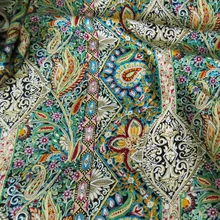 Paisley-tissu en coton imprimé ethnique, Patchwork, couture, popeline de rayonne, pour robe bohème