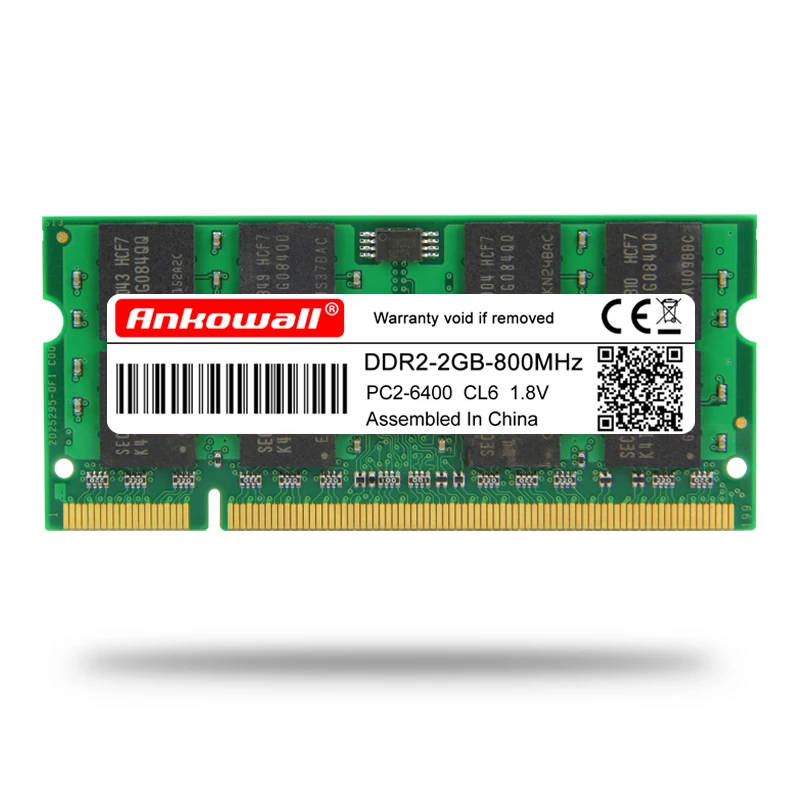 Бренд Ankowall ddr2 ОЗУ 2 Гб памяти ноутбука ноутбук SO-DIMM 800 667 МГц 200pin 1,8 в пожизненная Гарантия