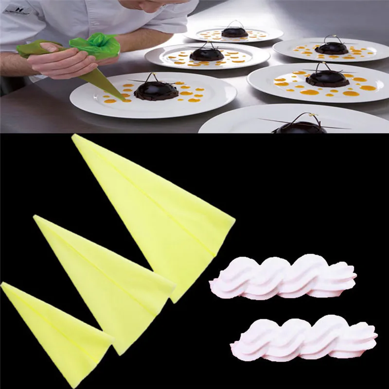 

1 pc Reusable Icing Piping Cream Pastry Bag Silicone Kitchen Accessories Dessert Baking 70 80