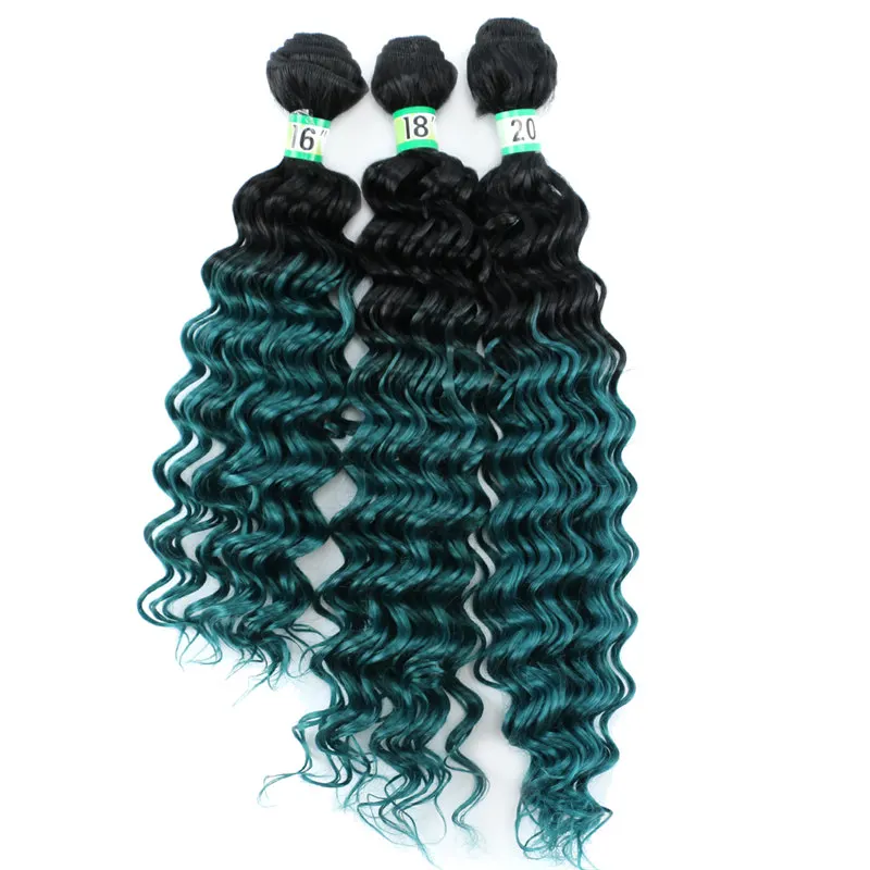 REYNA Ombre глубокая волна синтетические волосы высокая температура волокно плетение синтетические волосы для женщин